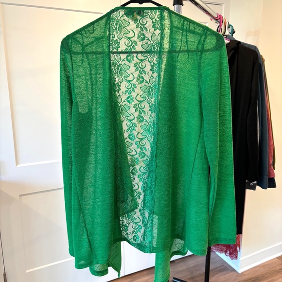 Cecico Sweaters - Green Lace Sweater - Medium (NWOT)
